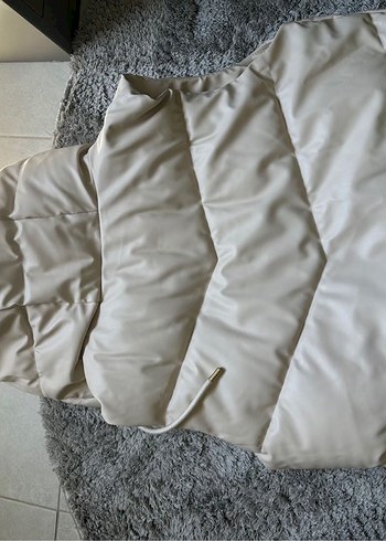 Zara Kapüşonlu Kadın deri Şişme Yelek - Görsel 6