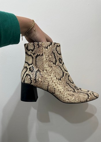 Mango Yılan Desenli deri Kadın Bot - Görsel 10