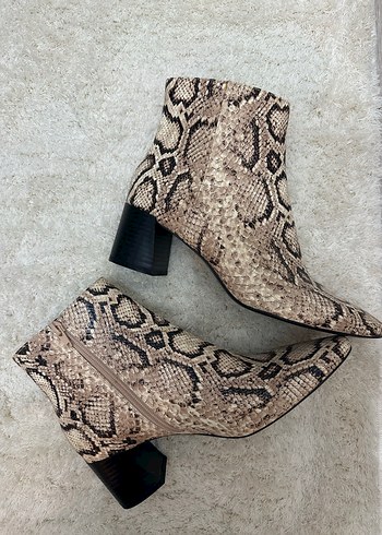 Mango Yılan Desenli deri Kadın Bot - Görsel 2