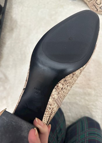 Mango Yılan Desenli deri Kadın Bot - Görsel 3