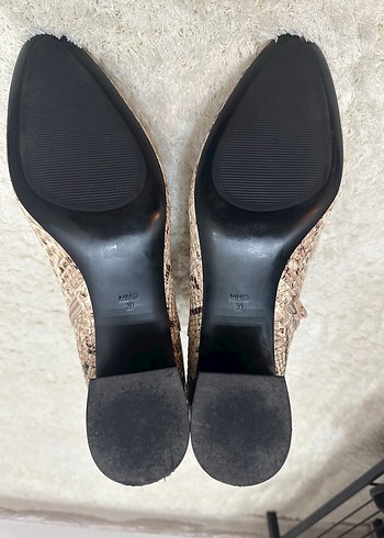 Mango Yılan Desenli deri Kadın Bot - Görsel 8