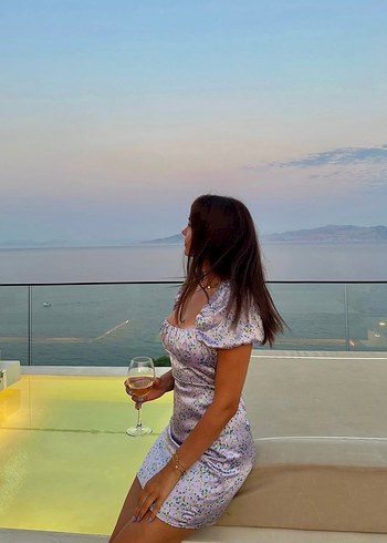 Zara etiketli saten Mor Mini Elbise - Görsel 2