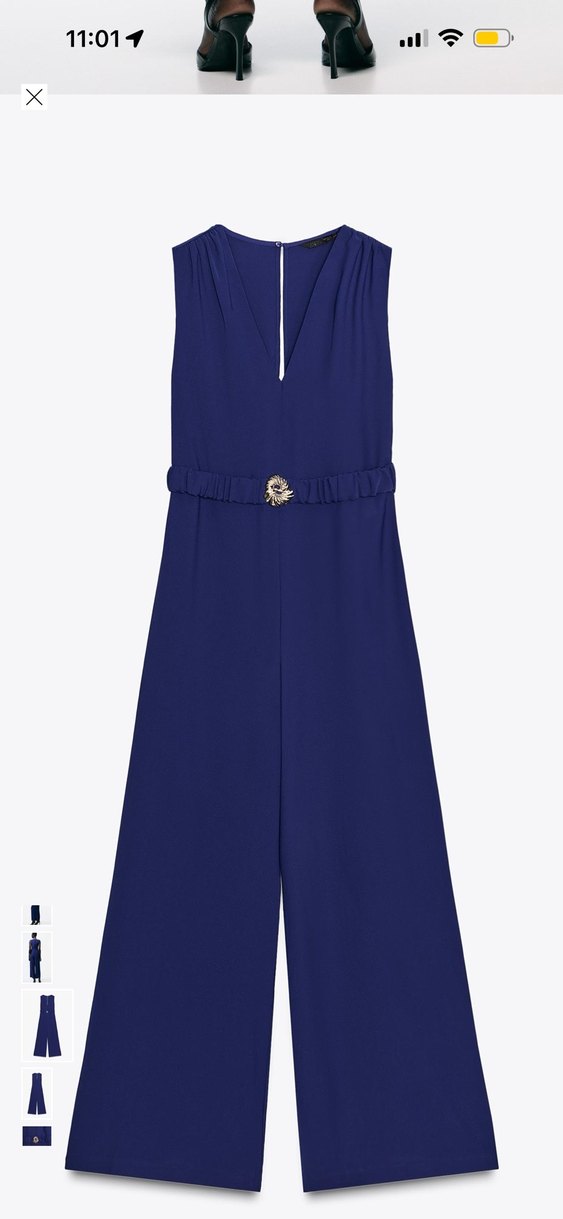 Zara etiketli Lacivert Kemerli Midi Tulum - Görsel 4