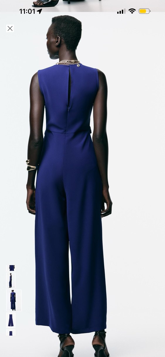 Zara etiketli Lacivert Kemerli Midi Tulum - Görsel 3