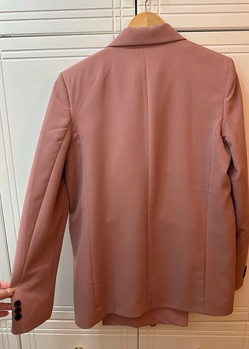 İkili Pembe Kadın Blazer Ceket ve pantolon - Görsel 9