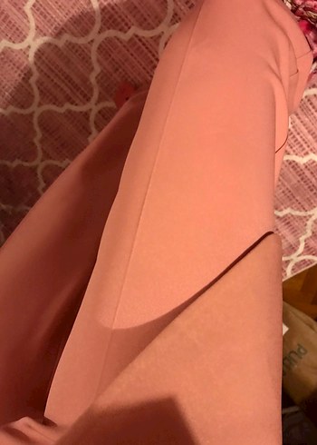 İkili Pembe Kadın Blazer Ceket ve pantolon - Görsel 3