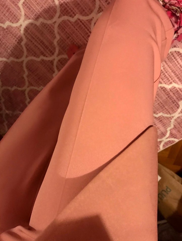 İkili Pembe Kadın Blazer Ceket ve pantolon - Görsel 3