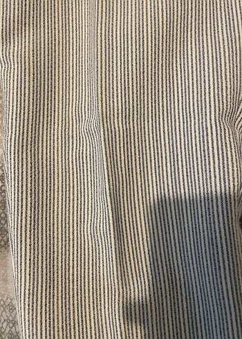 Network Gri Çizgili Kemerli Kadın Kumaş Pantolon - Görsel 3