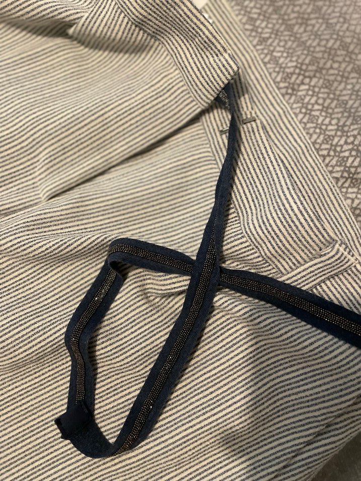 Network Gri Çizgili Kemerli Kadın Kumaş Pantolon - Görsel 4