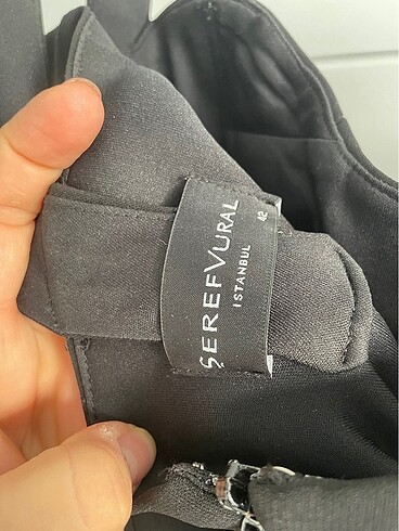 Siyah klasik elbise - Görsel 5