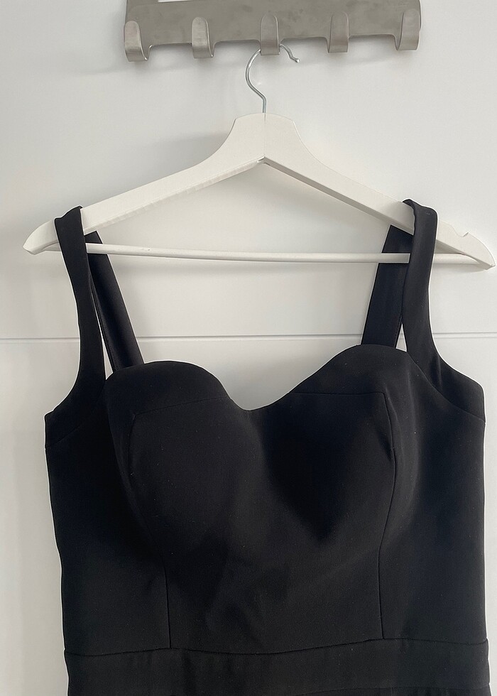 Siyah klasik elbise - Görsel 2