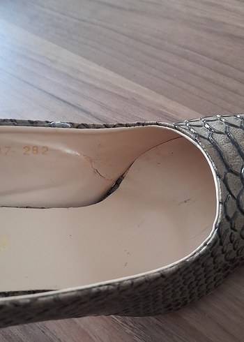 Yılan Desenli kahve Stiletto Kadın - Görsel 3