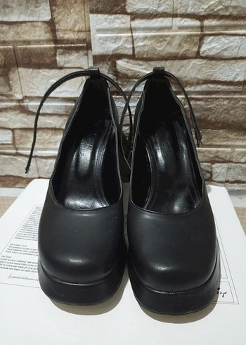 Kadın Siyah Platform Topuklu Ayakkabı - Görsel 2