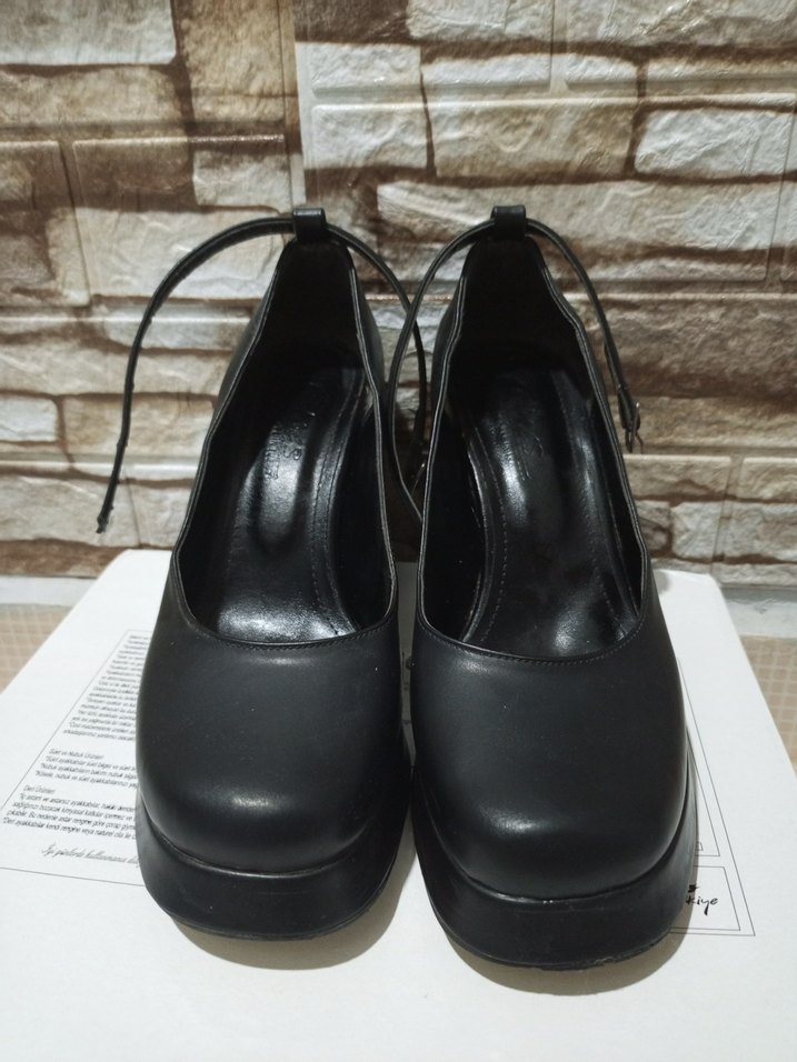 Kadın Siyah Platform Topuklu Ayakkabı - Görsel 2