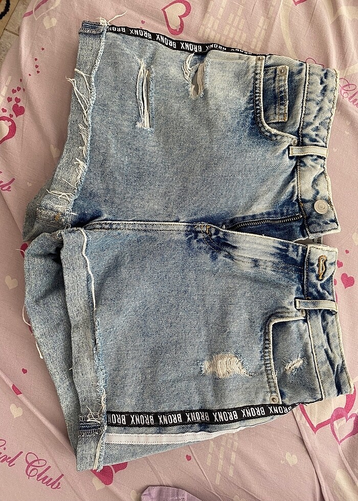 Mini kot şort - Görsel 2