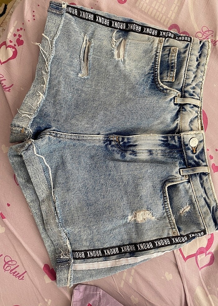 Mini kot şort - Görsel 3