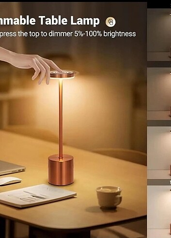 Usb Lamba Şarj edilebilir Masaüstü Led Lambader 3 modlu Gece lam