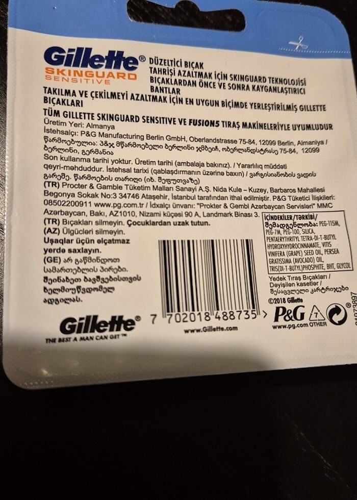 Gillette Skinguard Tıraş Bıçağı Skin guard Gilette Tras - Görsel 2