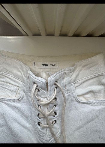 32 Beden beyaz Renk Mango Pantolon