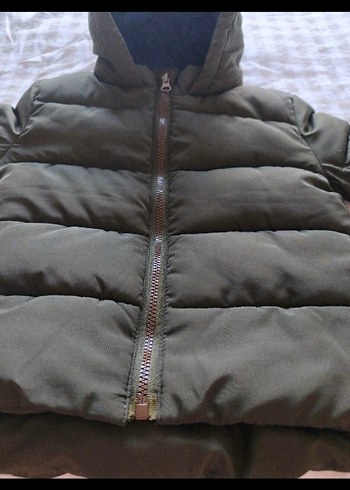 Fermuarlı Koyu yeşil Erkek Çocuk Mont - Görsel 2