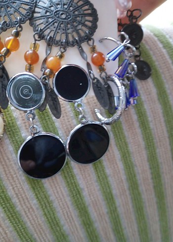 Bohem Renkli Boncuklu Mini Küpeler - Görsel 3