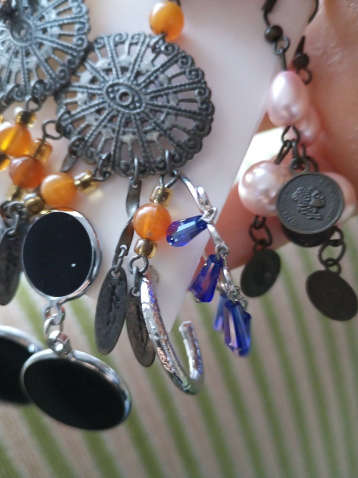 Bohem Renkli Boncuklu Mini Küpeler - Görsel 4