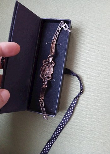 Kırmızı Yılan Desenli Vintage Tokalı Bileklik - Görsel 2