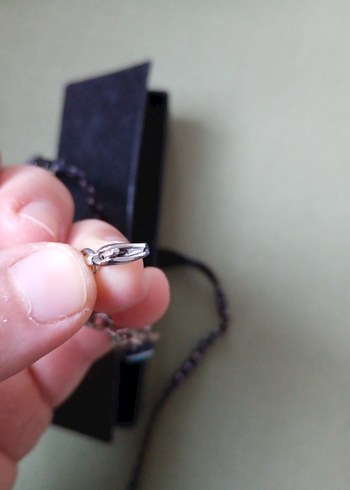 Turkuaz Yılan Desenli Zincir Bileklik - Görsel 3