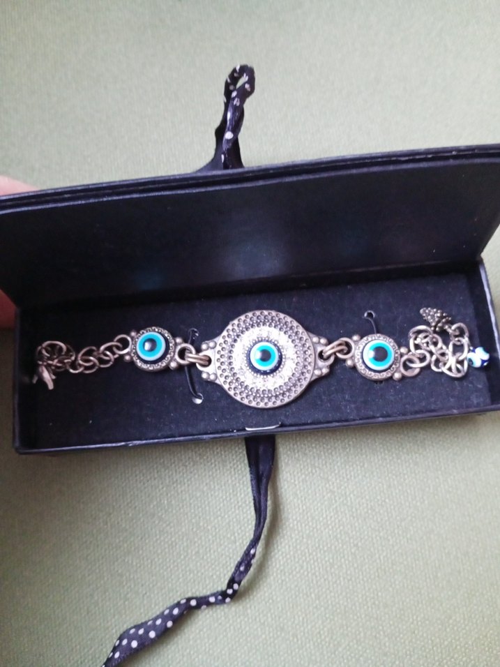 Turkuaz Yılan Desenli Zincir Bileklik - Görsel 2