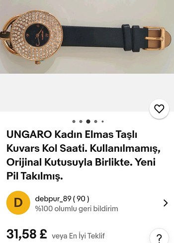 Klasik Siyah Kadın Kol Saati - Görsel 8