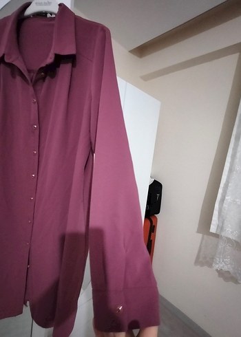 Bordo Uzun Kollu Düğmeli ikili takım - Görsel 9