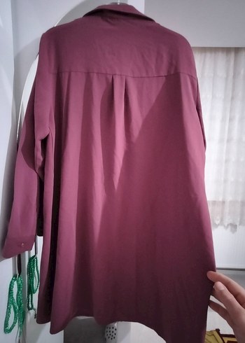 Bordo Uzun Kollu Düğmeli ikili takım - Görsel 5