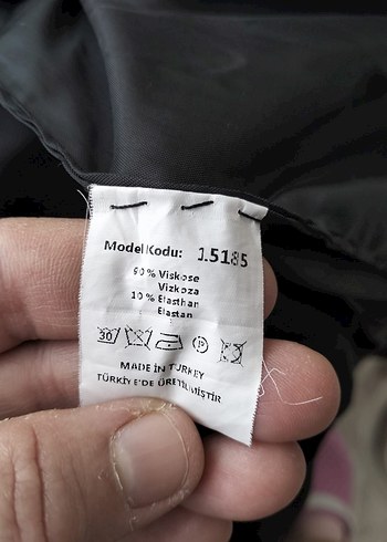 Düğmeli Siyah Midi Hamile Kabanı - Görsel 7