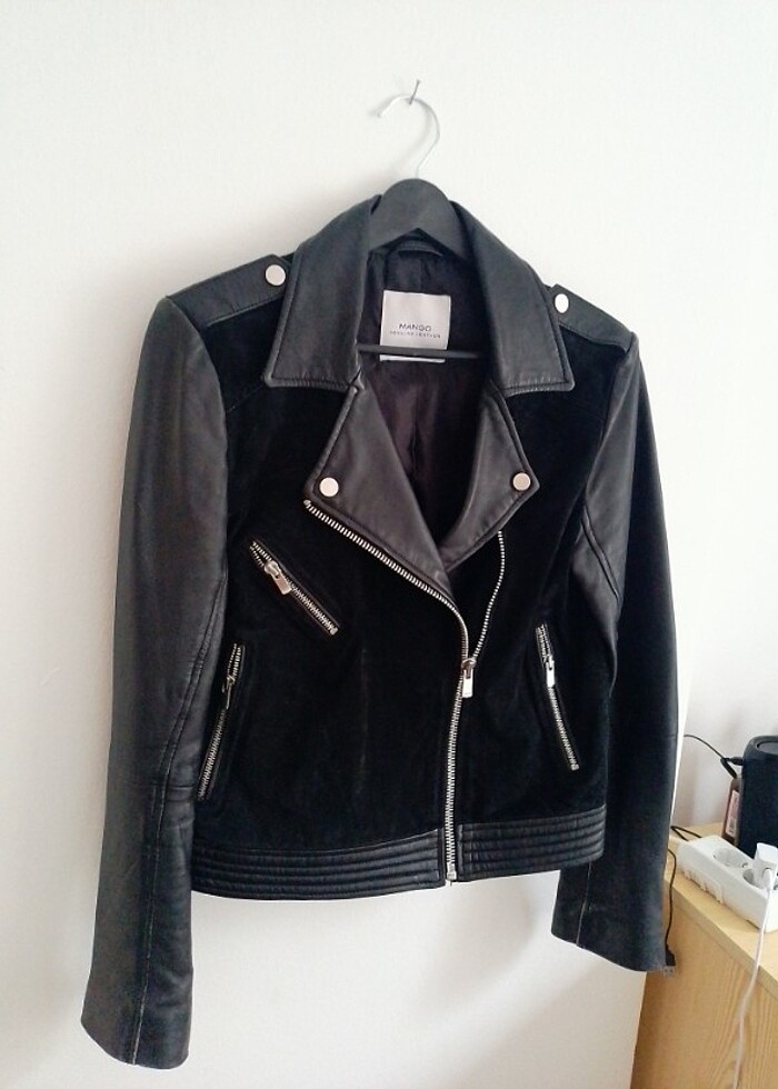Mango Gerçek Deri Ceket - Görsel 3