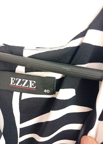 Siyah ve zebra desen şık ve rahat uzun elbise - Görsel 8