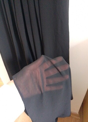 Siyah ve zebra desen şık ve rahat uzun elbise - Görsel 5