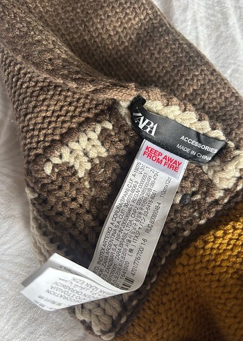 Bohem Tarzı Nakışlı Örgü Çocuk Atkısı - Görsel 3