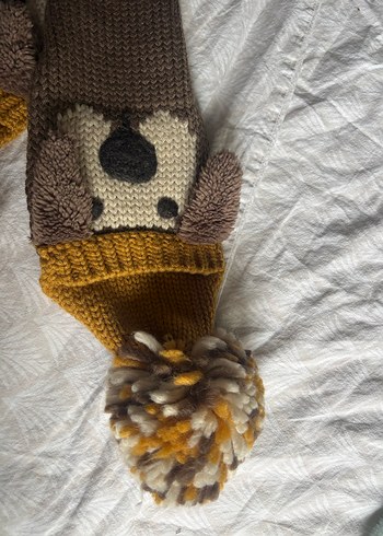 Bohem Tarzı Nakışlı Örgü Çocuk Atkısı - Görsel 2