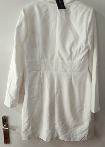 Beyaz Midi Kadın Elbise - Görsel 4