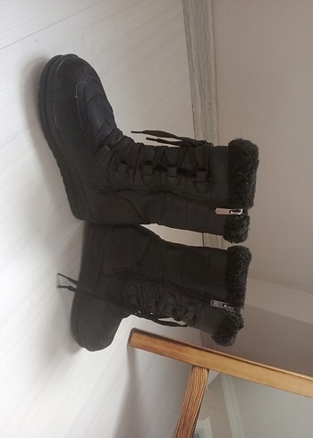 Siyah Kadın Kauçuk Dolgu Topuk Bot - Görsel 2