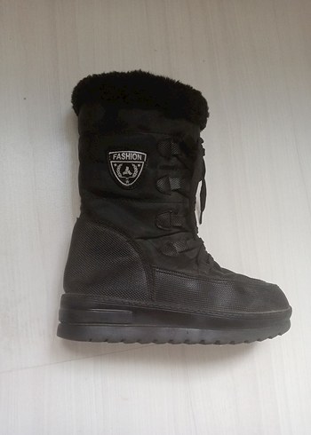 Siyah Kadın Kauçuk Dolgu Topuk Bot - Görsel 3