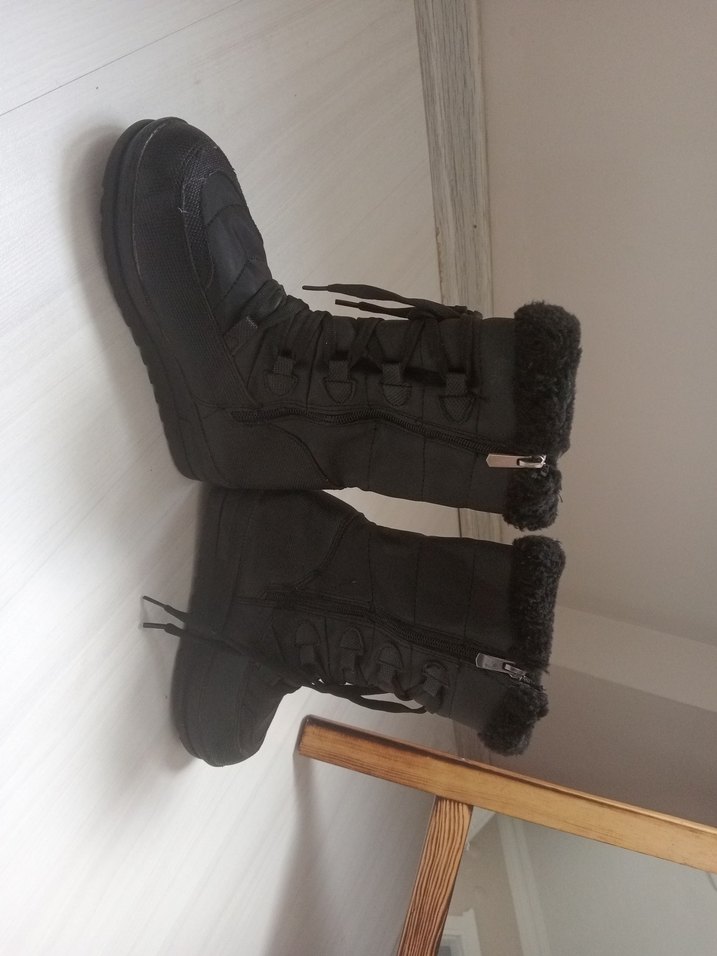 Siyah Kadın Kauçuk Dolgu Topuk Bot - Görsel 2