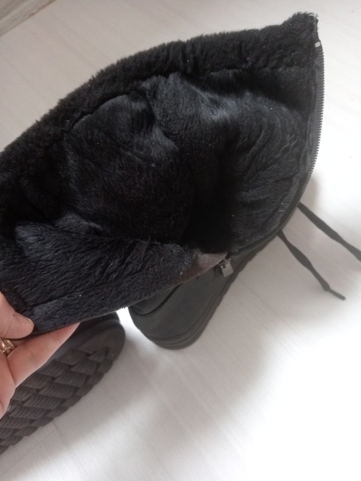 Siyah Kadın Kauçuk Dolgu Topuk Bot - Görsel 4