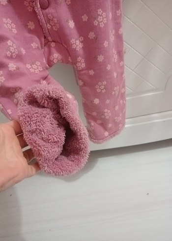 Pembe Kapüşonlu Bebek Tulumu - Görsel 3
