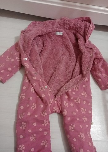 Pembe Kapüşonlu Bebek Tulumu - Görsel 5