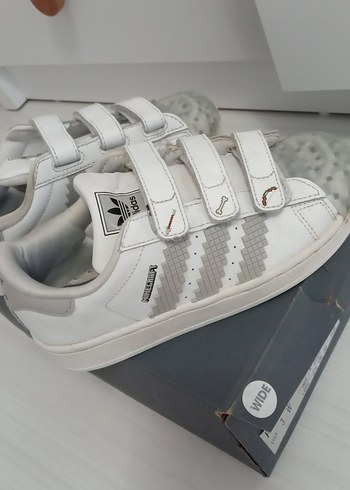 adidas Beyaz Erkek Çocuk Cırt Cırtlı Spor Ayakkabı - Görsel 4