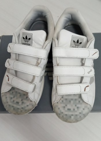 adidas Beyaz Erkek Çocuk Cırt Cırtlı Spor Ayakkabı - Görsel 2