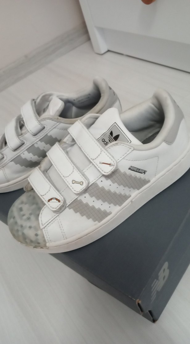 adidas Beyaz Erkek Çocuk Cırt Cırtlı Spor Ayakkabı - Görsel 3