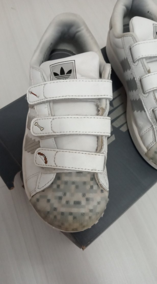 adidas Beyaz Erkek Çocuk Cırt Cırtlı Spor Ayakkabı - Görsel 5