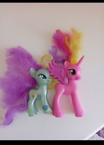 Pastel Renkli İki My Little Pony Figürü 2 adet